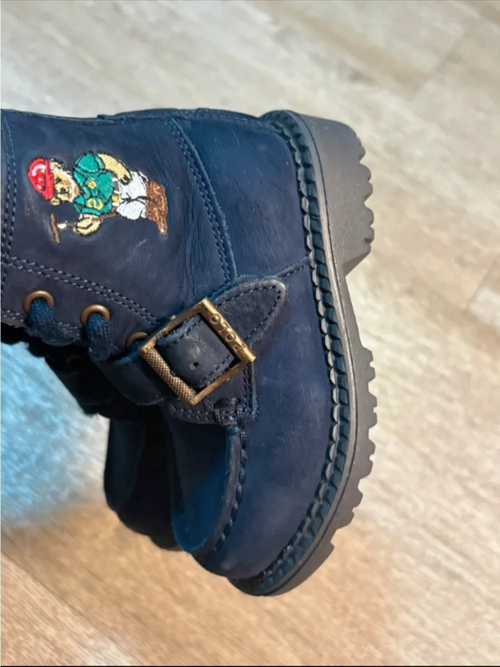 POLO RALPH LAUREN NAVY BLUE TODDLER BOOTS SIZE 6